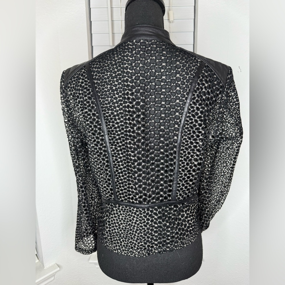 Yigal Azrouel Black and Silver Leather Jacket - Picture 2 of 2
